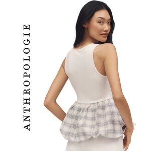 Anthropologie Maeve Bubble Peplum Tank